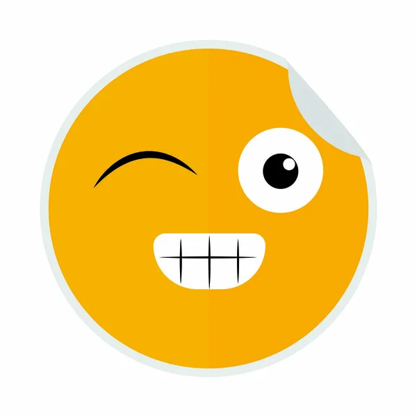 Expression face sticker — Stock Vector