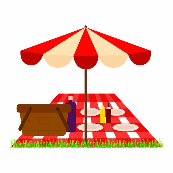 Abstract picnic object — Stock Vector