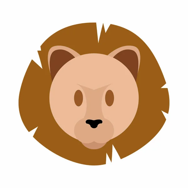 Λιοντάρι χαριτωμένο πρόσωπο — Διανυσματικό Αρχείο