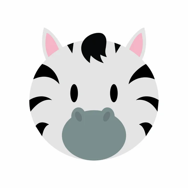 Cute zebra face — Stock Vector