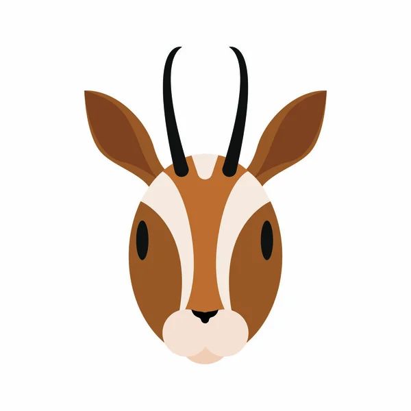 可爱的瞪羚的脸 — 图库矢量图片