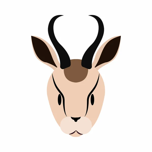 Mignonne gazelle visage — Image vectorielle