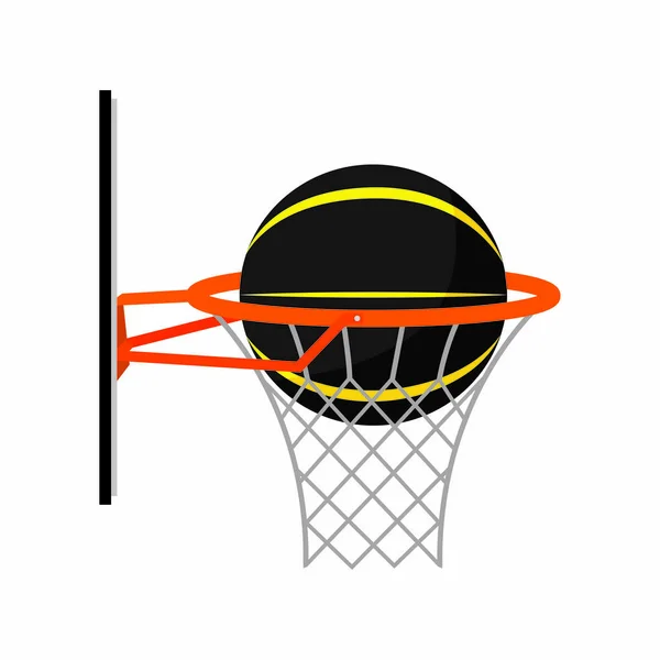Абстрактный баскетбольный мяч и корзина — стоковый вектор