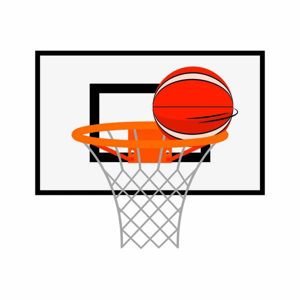 Abstract basketball ball and basket — Stock Vector