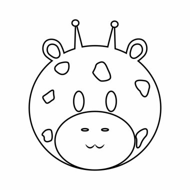 sevimli zürafa yüz