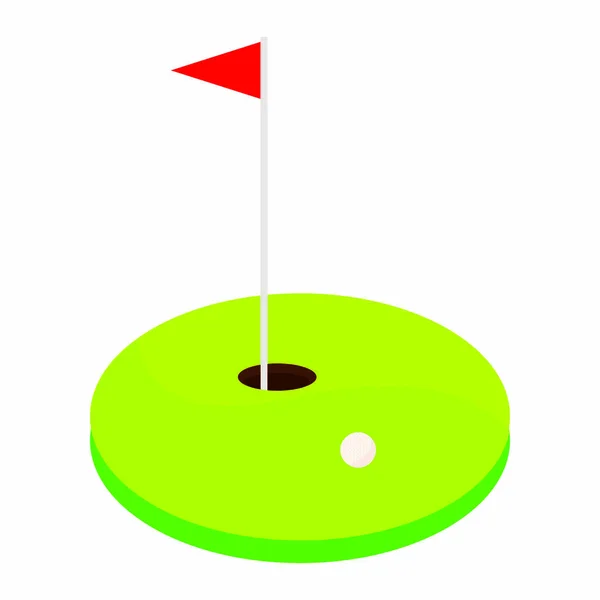 Objeto de golf abstracto — Vector de stock
