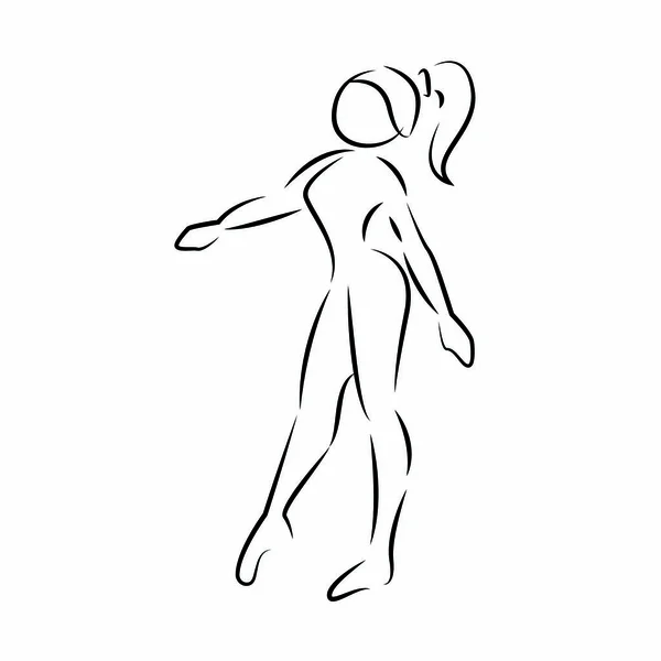 Vrouwen lichaam tekening — Stockvector