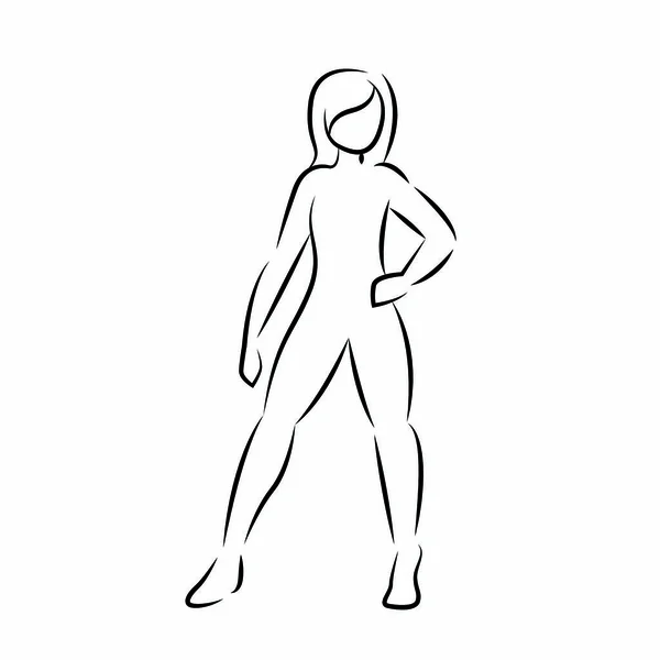 Femmes dessin du corps — Image vectorielle