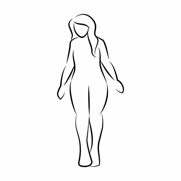 Femmes dessin du corps — Image vectorielle