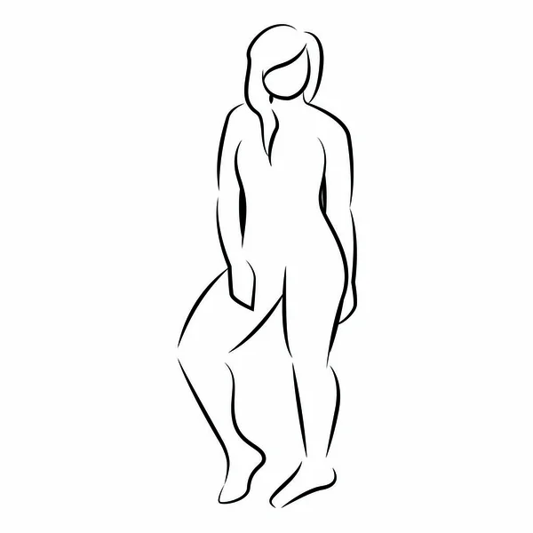 Femmes dessin du corps — Image vectorielle