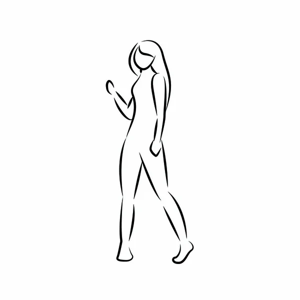 Kobiety rysunek ciała — Wektor stockowy