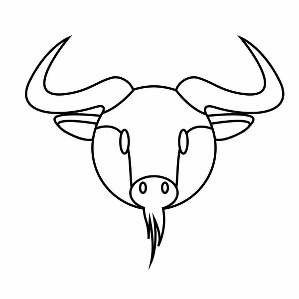 Cara de touro bonito — Vetor de Stock