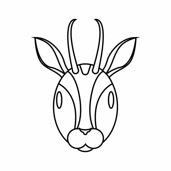 Mignonne gazelle visage — Image vectorielle