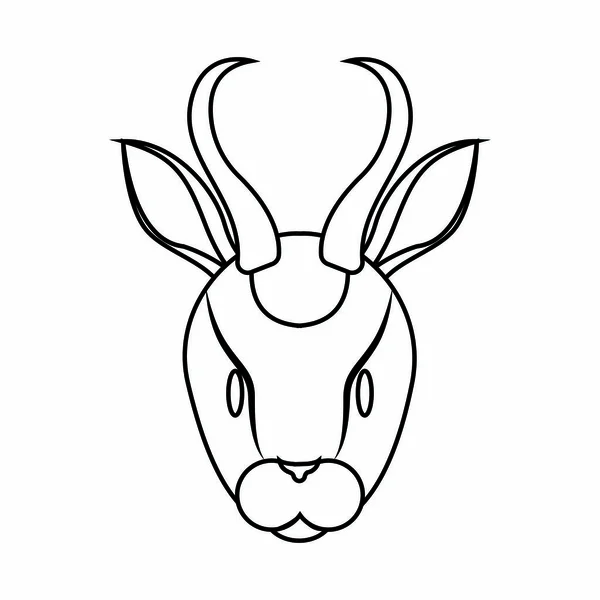 Schattig gazelle gezicht — Stockvector