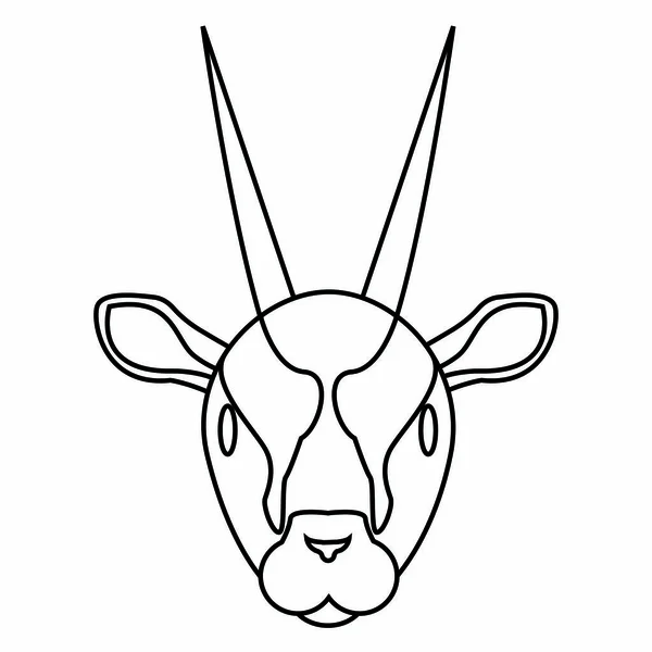 Carino gazzella faccia — Vettoriale Stock