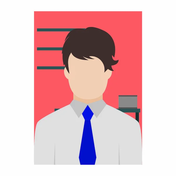 Vista frontal de una persona — Vector de stock