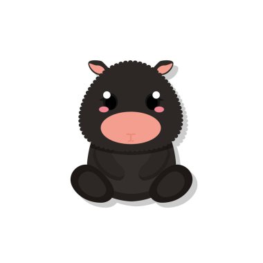 İzole edilmiş şirin bebek ayı.