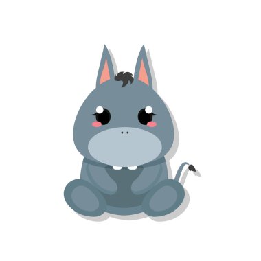 Terk edilmiş şirin bebek eşek.