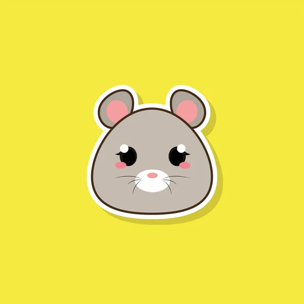 Izolacja cute baby mouse — Wektor stockowy