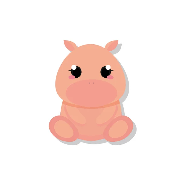 Cochon mignon isolé — Image vectorielle