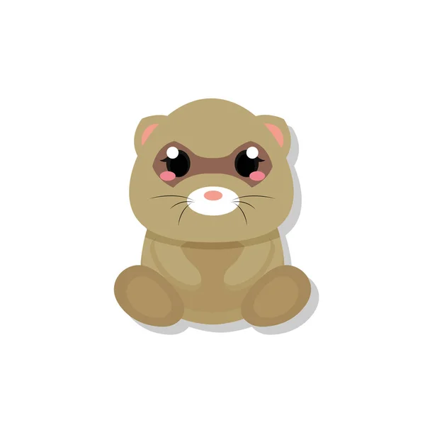 孤独可爱的小老鼠 — 图库矢量图片