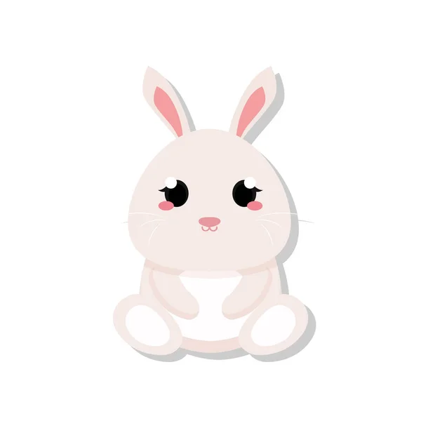 Lapin mignon isolé — Image vectorielle