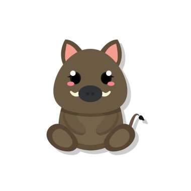 İzole edilmiş bebek yaban domuzu