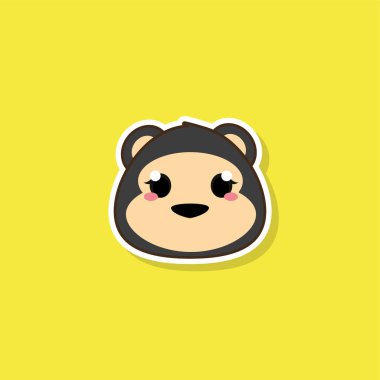 İzole edilmiş şirin bebek maymun