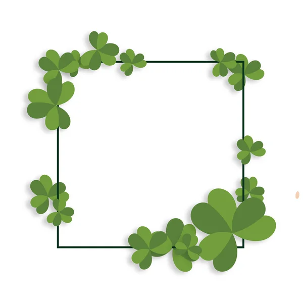 Isolated clovers frame — Stock Vector