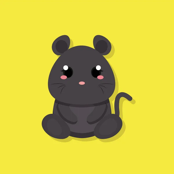 Isolerad söt baby mus — Stock vektor