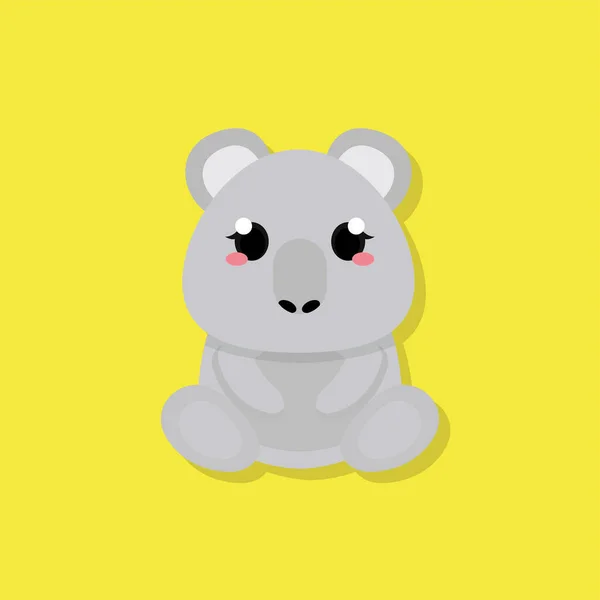 Bébé ours mignon isolé — Image vectorielle