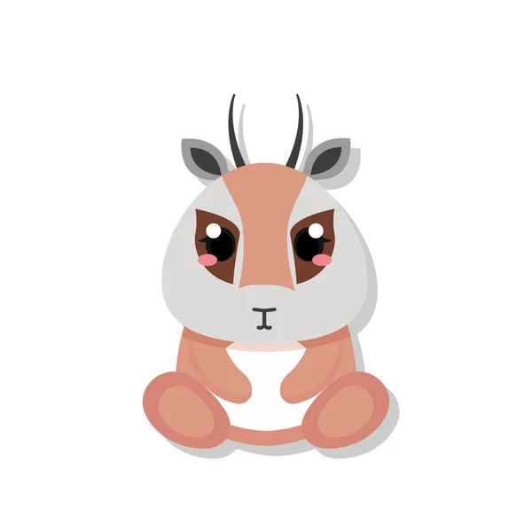 Isolé mignon bébé antilope — Image vectorielle
