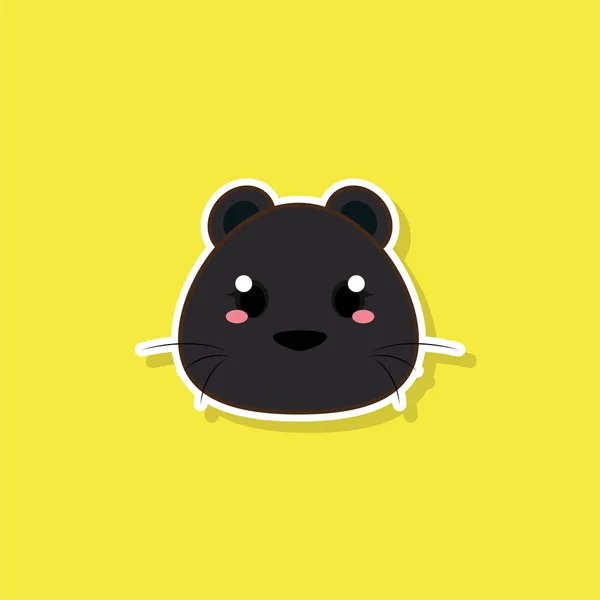 Ratón bebé lindo aislado — Vector de stock