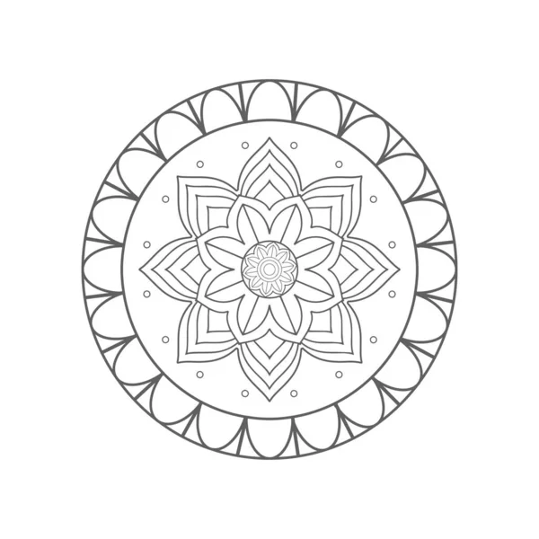 Mandala. Patrón floral — Archivo Imágenes Vectoriales