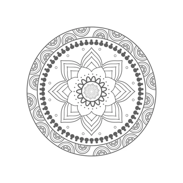 Mandala. Padrão floral — Vetor de Stock