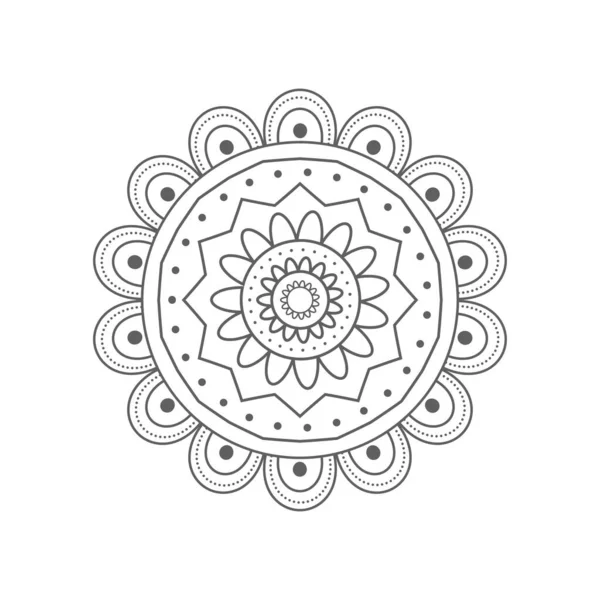 Mandala. Patrón floral — Archivo Imágenes Vectoriales