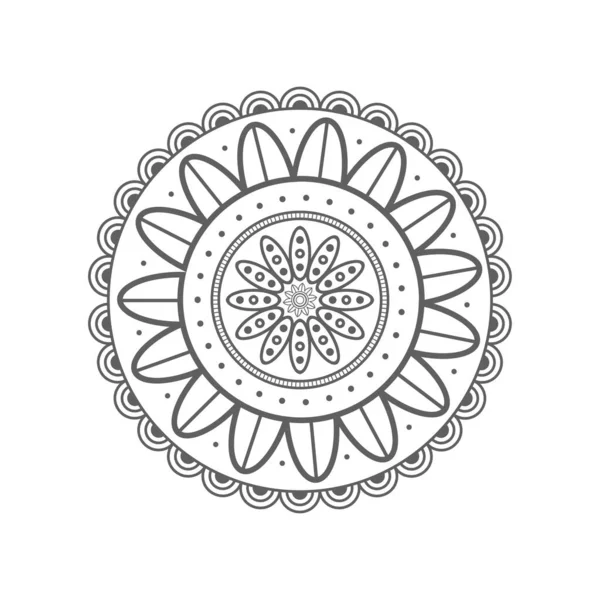 Mandala. Çiçek deseni — Stok Vektör