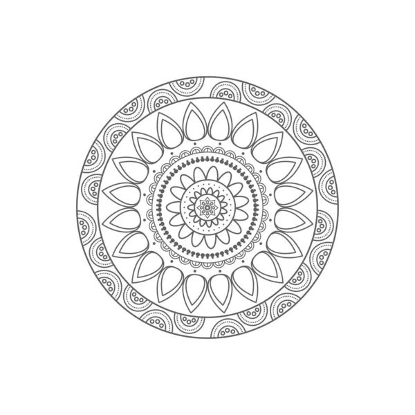 Mandala. Padrão floral — Vetor de Stock