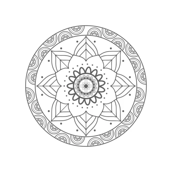 Mandala vagyok. Virágminta — Stock Vector