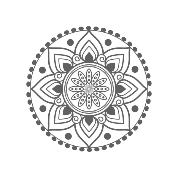 Mandala. Padrão floral — Vetor de Stock