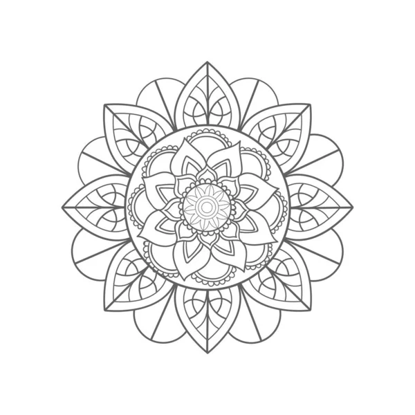 Mandala. Patrón floral — Archivo Imágenes Vectoriales