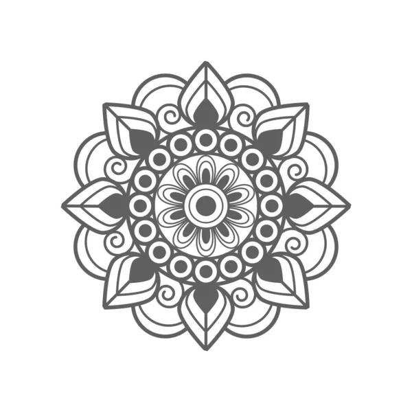 Mandala. Květinový vzor — Stockový vektor