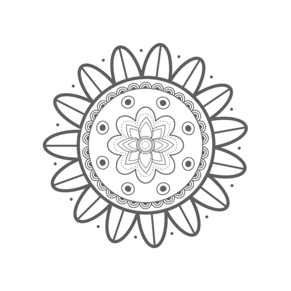 Mandala. Patrón floral — Archivo Imágenes Vectoriales