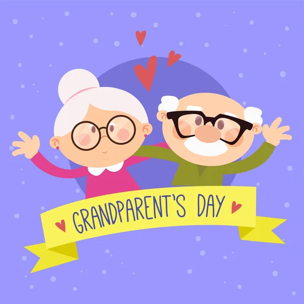 Happy grandparents day card — Stock Vector