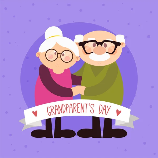 Happy grandparents day card — Stock Vector