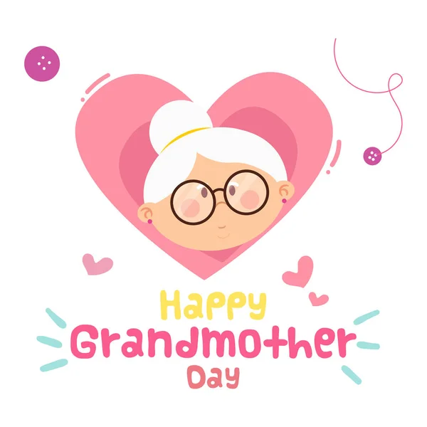 Tarjetas de día de abuelas felices — Vector de stock