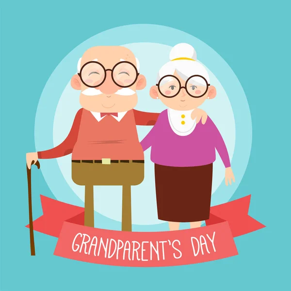 Happy grandparents day card — Stock Vector