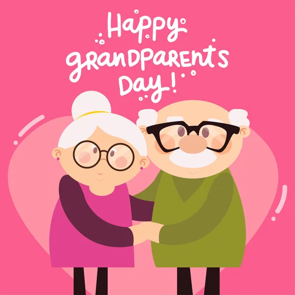 Happy grandparents day card — Stock Vector