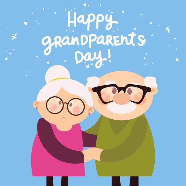 Happy grandparents day card — Stock Vector