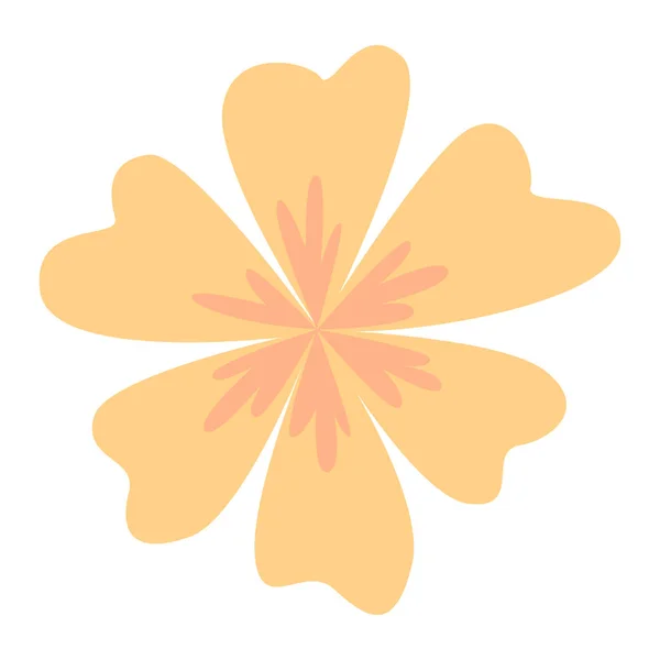 고립된 아름다운 꽃 — 스톡 벡터